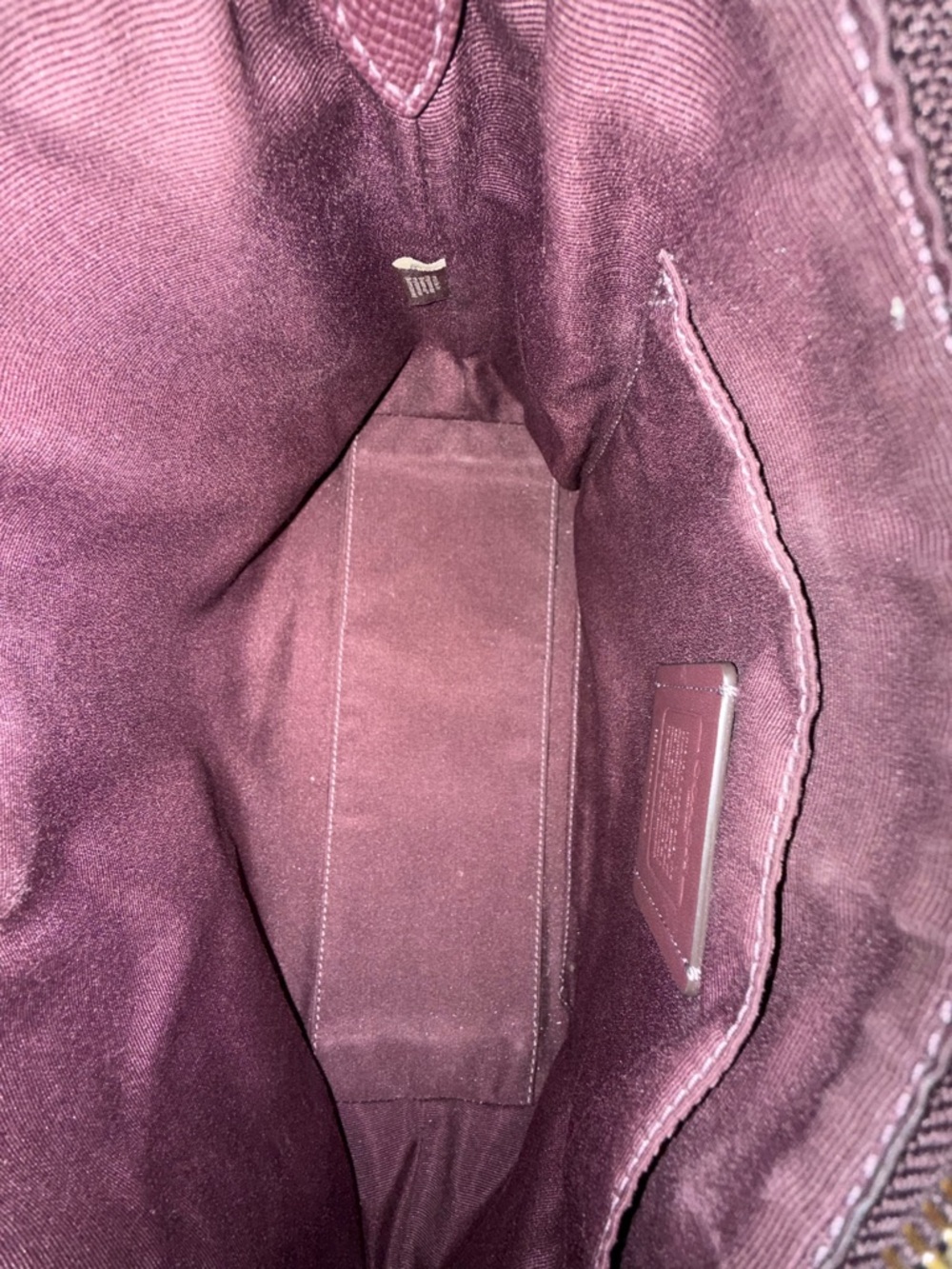 Coach Burgundy Shoulder Bag with Gold Hardware - Picture 9 of 10